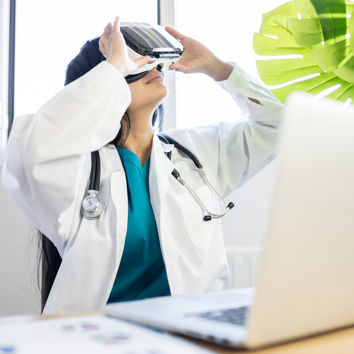 doctor wearing vr glasses