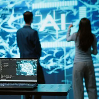 AI professionals using artificial intelligence.