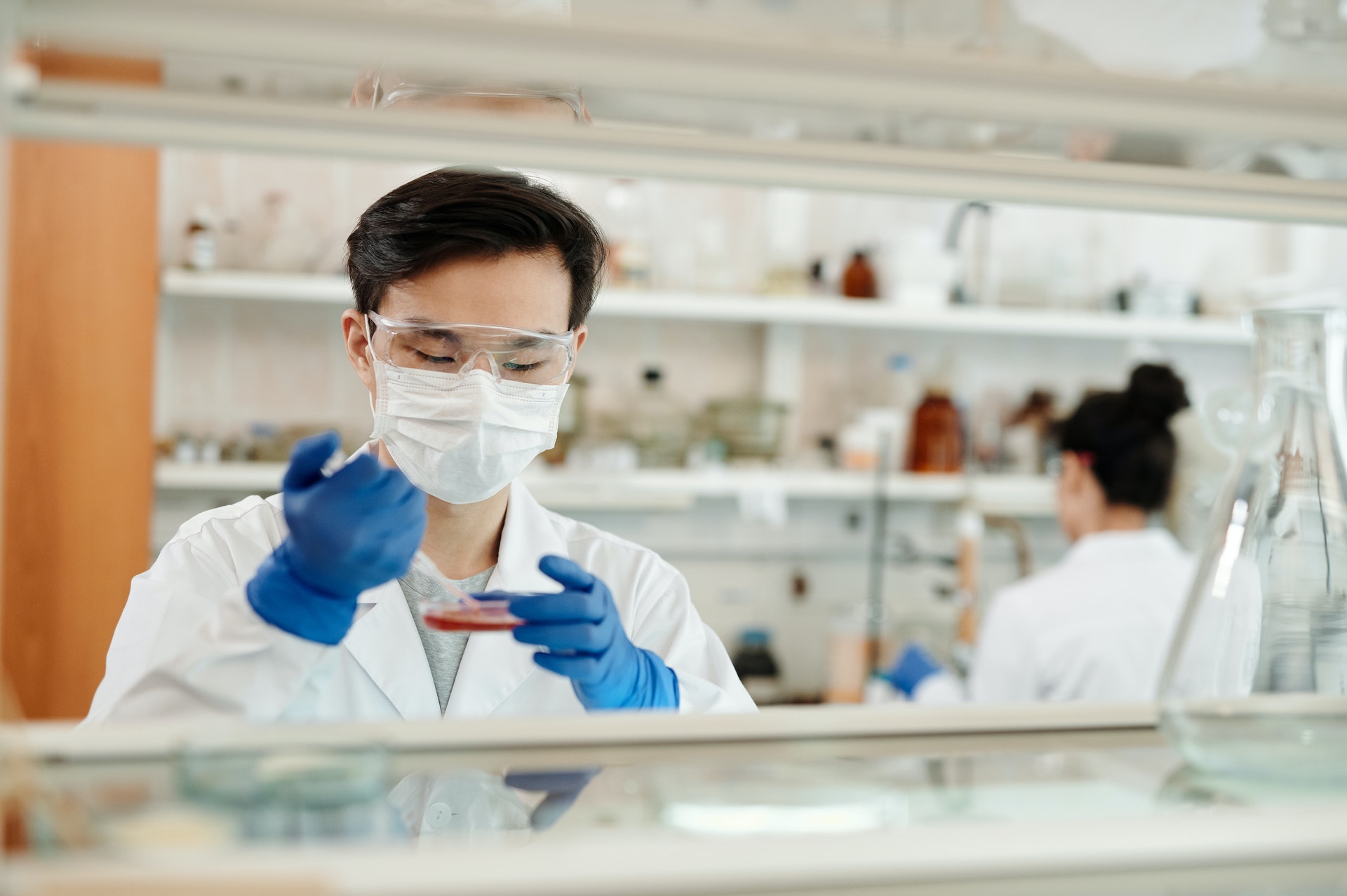 man in lab