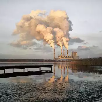 Smoke emission from factory