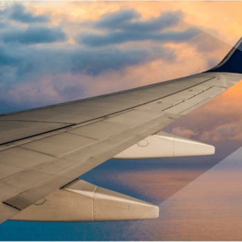 Photo of a plane wing