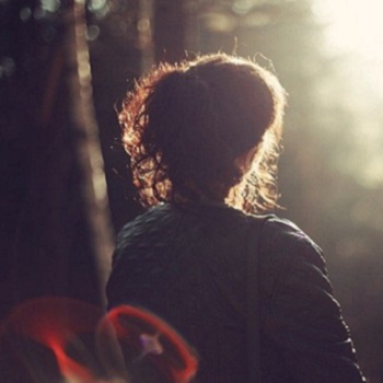 woman looking into the distance
