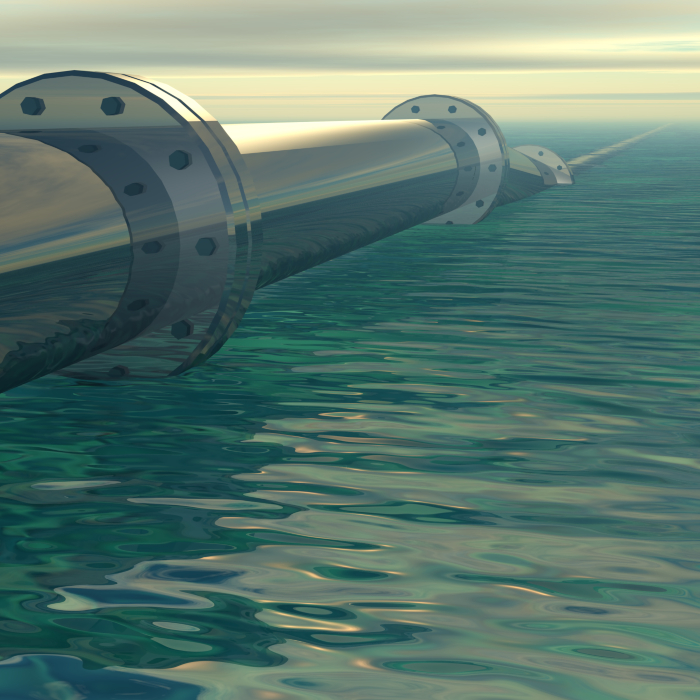 gas pipes underwater