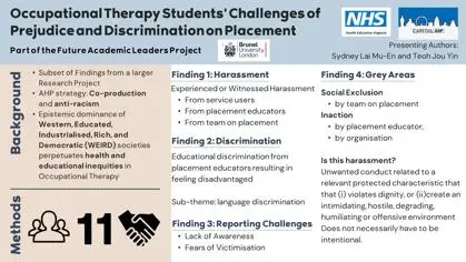 Occupational Therapy Students Challenges of Prejudice and Discrimination on Placement