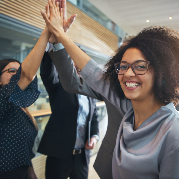 smiling lady in the office