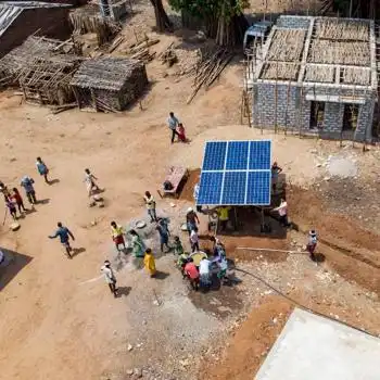 solar panel in rural India
