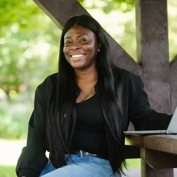 image of student smiling