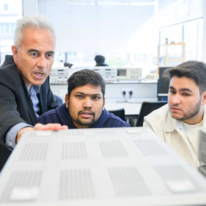 Students working on a computer
