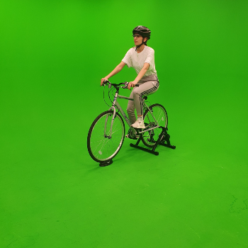 woman cycling