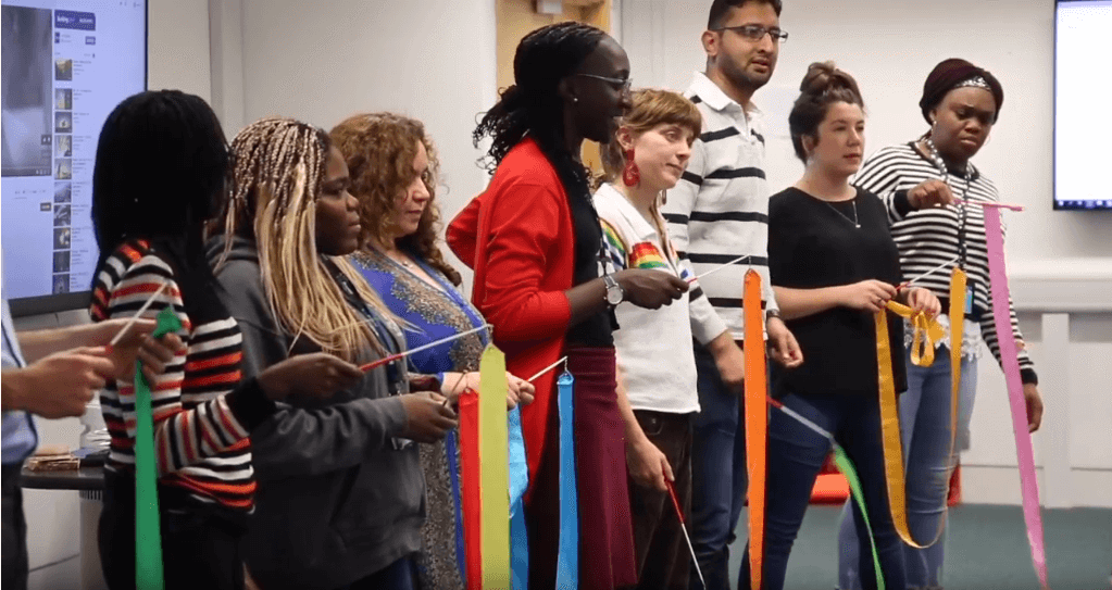Social work gymtherapy practical session at Brunel University London