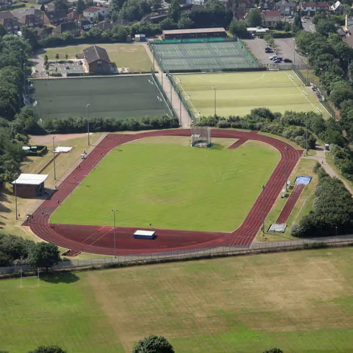 aerial view of outdoor sports park