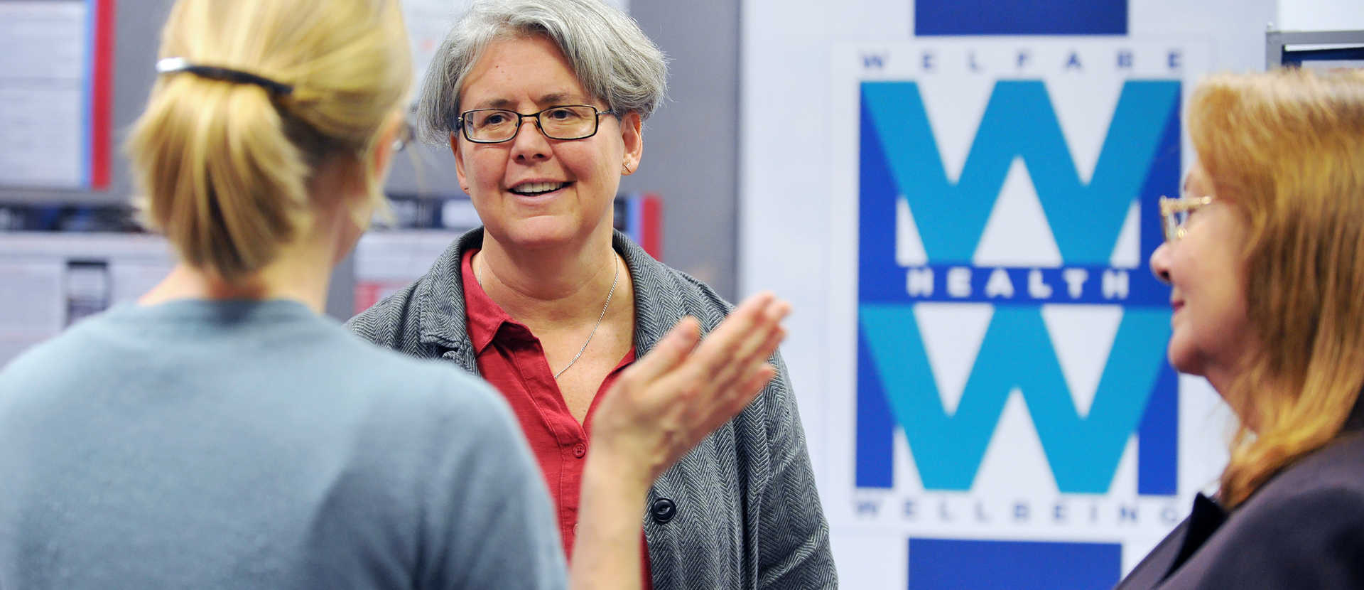 Student Welfare Team at Brunel talking together