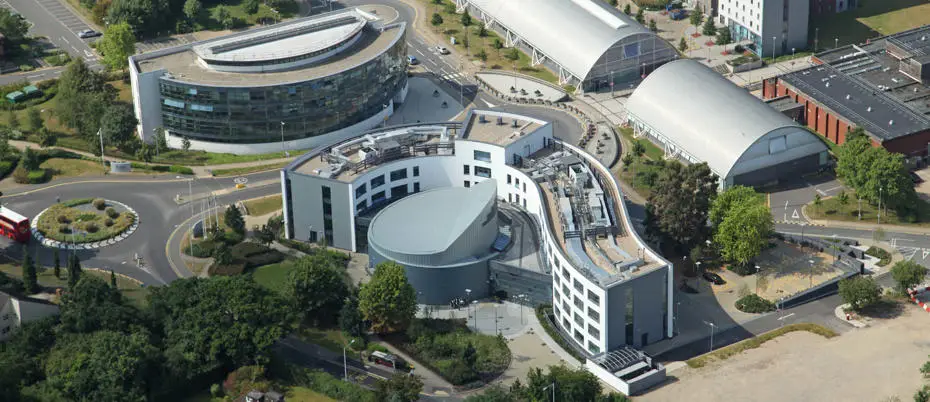 Aerial view of campus