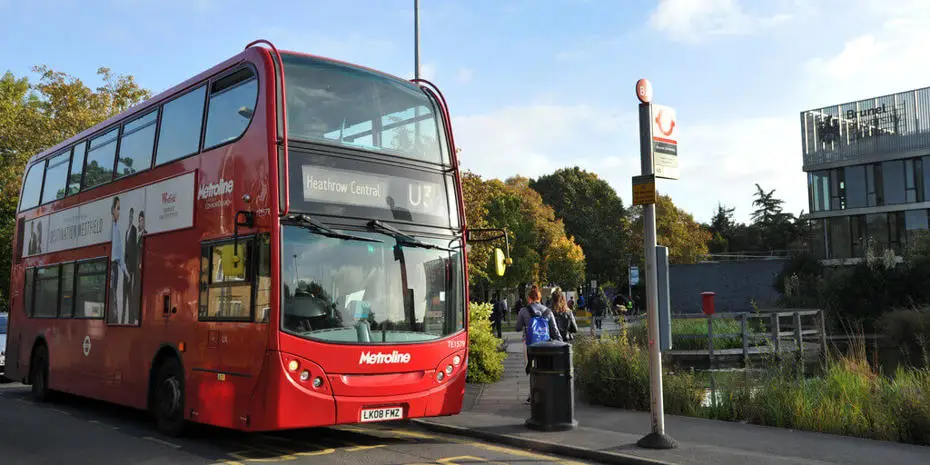 Bus outside Brunel