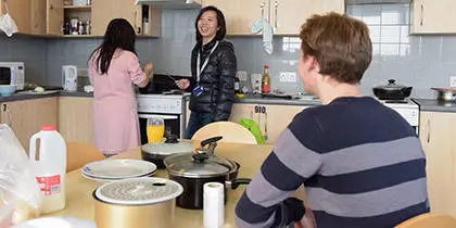 Student accommodation kitchen at Brunel University London