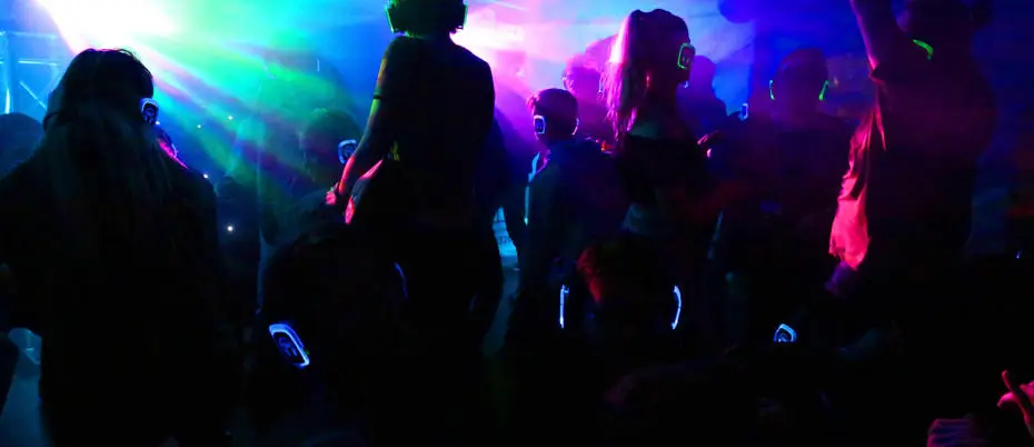 Clubbing with lots of people