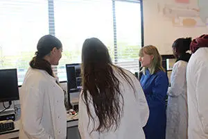 Life Sciences BSc students practicing in the Biomedical Sciences teaching laboratory at Brunel University London. 