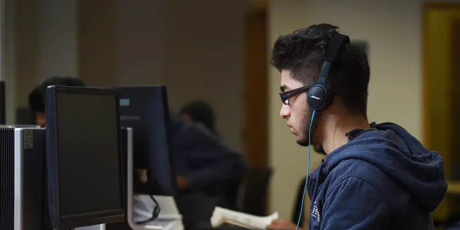 Students studying