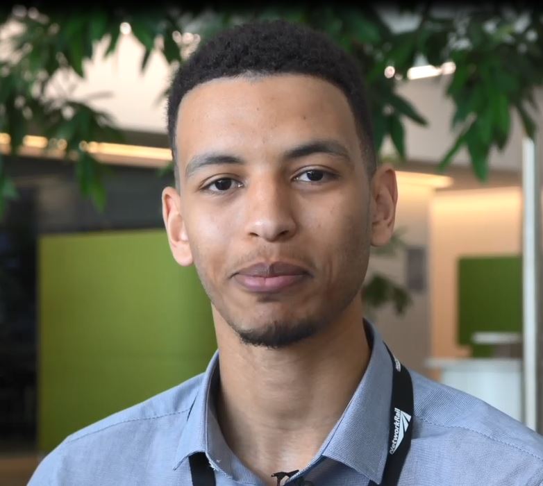 Daniel talking to camera