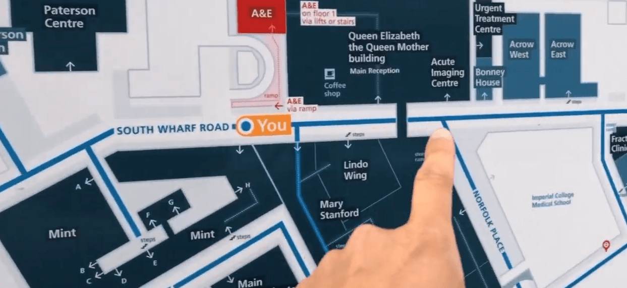 Imperial College Hospital map