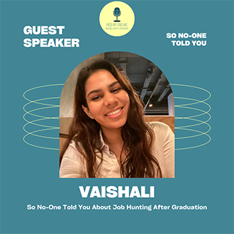 podcast cover so no one told you about job hunting after graduation