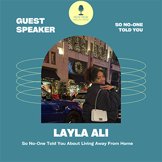 podcast cover so no one told you about living away from home