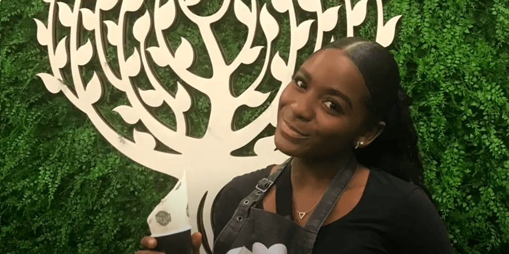 Psychology student Tasmin's photo on her marketing placement