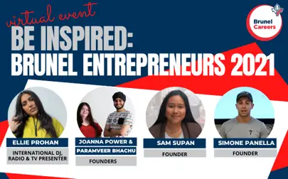 image of Be Inspired: Brunel Entrepreneurs 2021