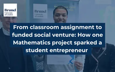 image of From classroom assignment to funded social venture: How one Mathematics project sparked a student entrepreneur