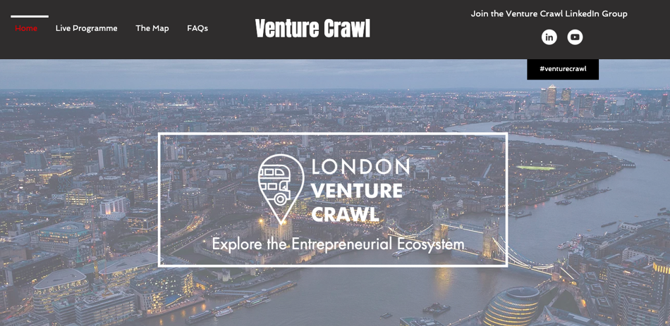 Venture Crawl 2021 website