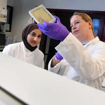 Image of two science students