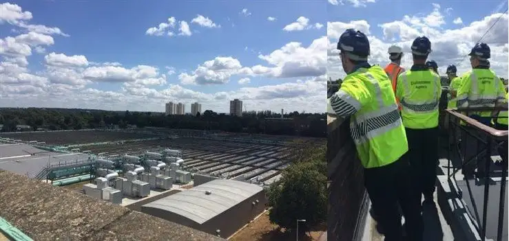 Enviornment agency staff at the Mogden Sewage Treatment Works