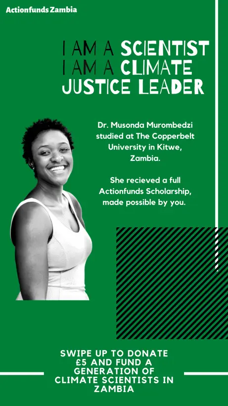 Poster of a woman representing climate scientists