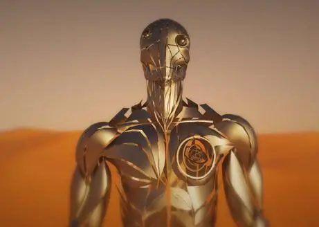 futuristic robot from ozymandias 
