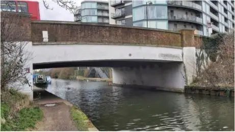 View of bridge from footpath below