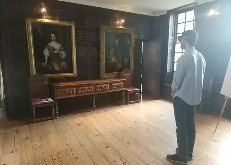 Sutton House, a Tudor house in Hackney and an important place of history in central London which explores affective storytelling for situated learning in the cultural heritage context using smart glass Augmented Reality and is developing a framework for designing smart glass Augmented Reality experiences in this specific context.