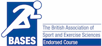 Logo for the British Association of Sport and Exercise Sciences (BASES) says 'Endorsed Course'.'