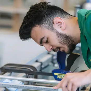 civil engineering students in lab