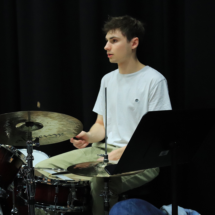 Students performing on the stage of Theatre Studio at Brunel University London  (10)