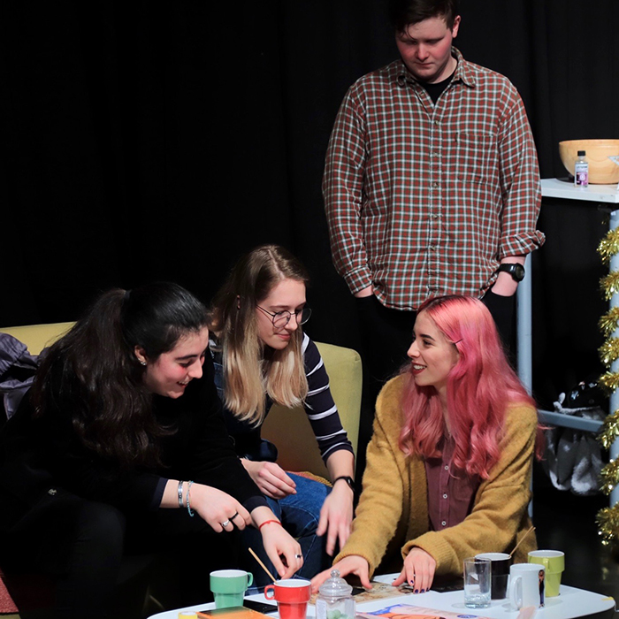 Students performing on the stage of Theatre Studio at Brunel University London  (11)