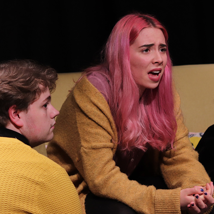 Students performing on the stage of Theatre Studio at Brunel University London  (12)