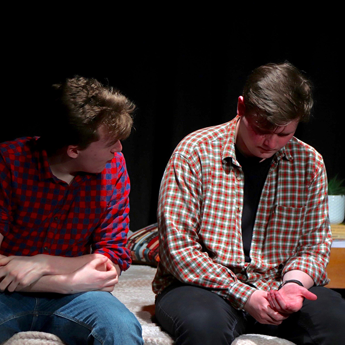 Students performing on the stage of Theatre Studio at Brunel University London  (13)