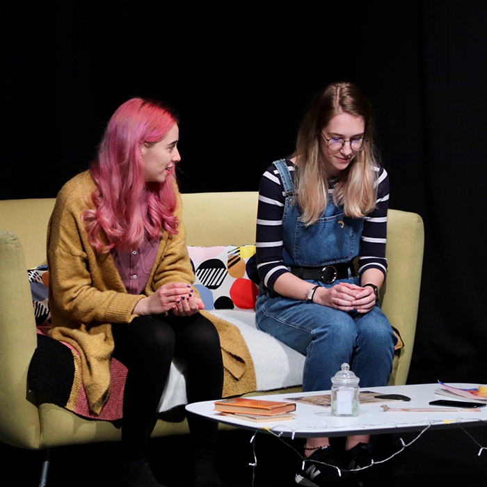 Students performing on the stage of Theatre Studio at Brunel University London  (14)