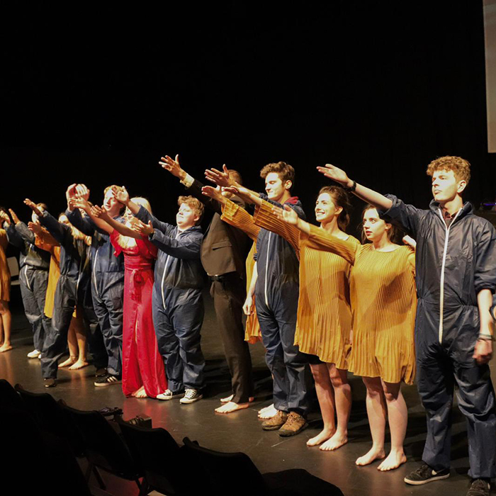 Students performing on the stage of Theatre Studio at Brunel University London  (8)