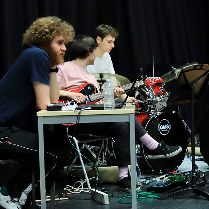 Students performing on the stage of Theatre Studio at Brunel University London  (9)